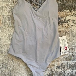 NWT Lululemon Weave the Waves One Piece Silver Lilac 12 $118